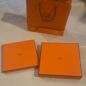 Hermes Orange Gift Boxes and Bag